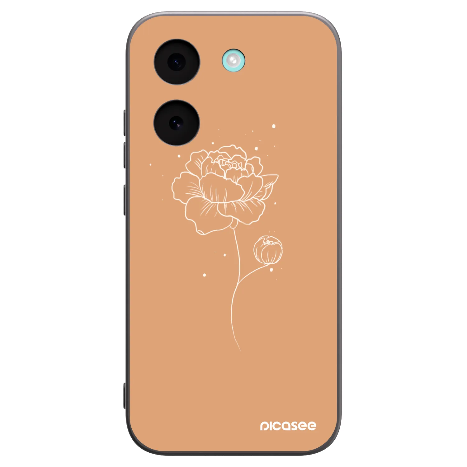 Picasee Μαύρη θήκη σιλικόνης για Xiaomi Poco X8 Pro - Peonies