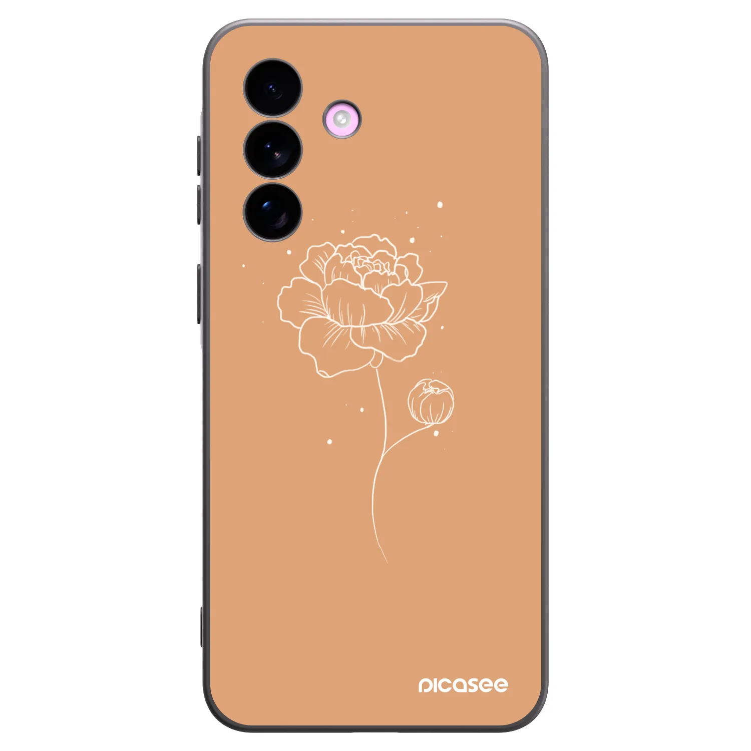 Picasee Μαύρη θήκη σιλικόνης για Samsung Galaxy A57 5G - Peonies