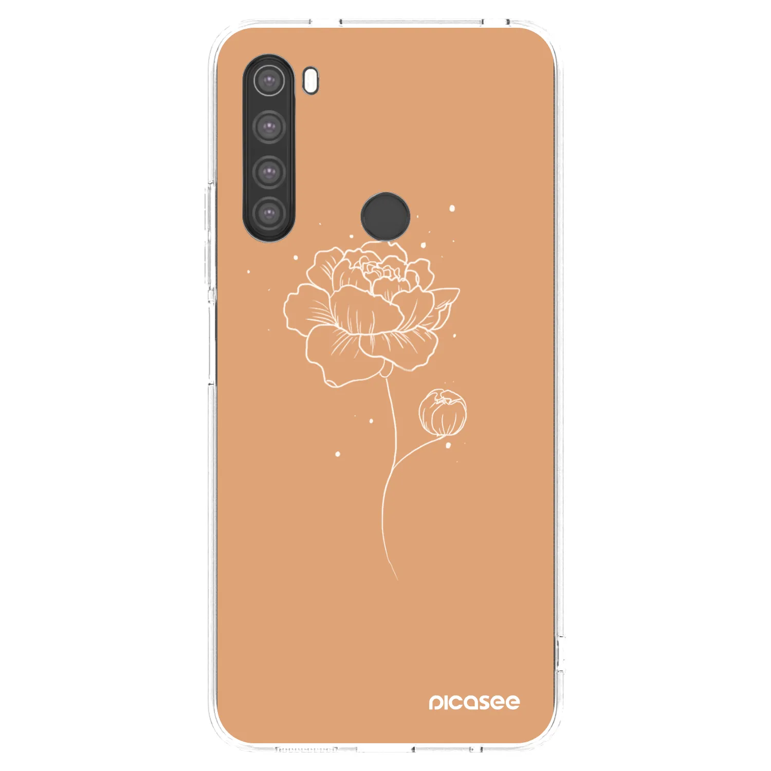 Picasee διαφανής θήκη σιλικόνης Xiaomi Redmi Note 8 - Peonies