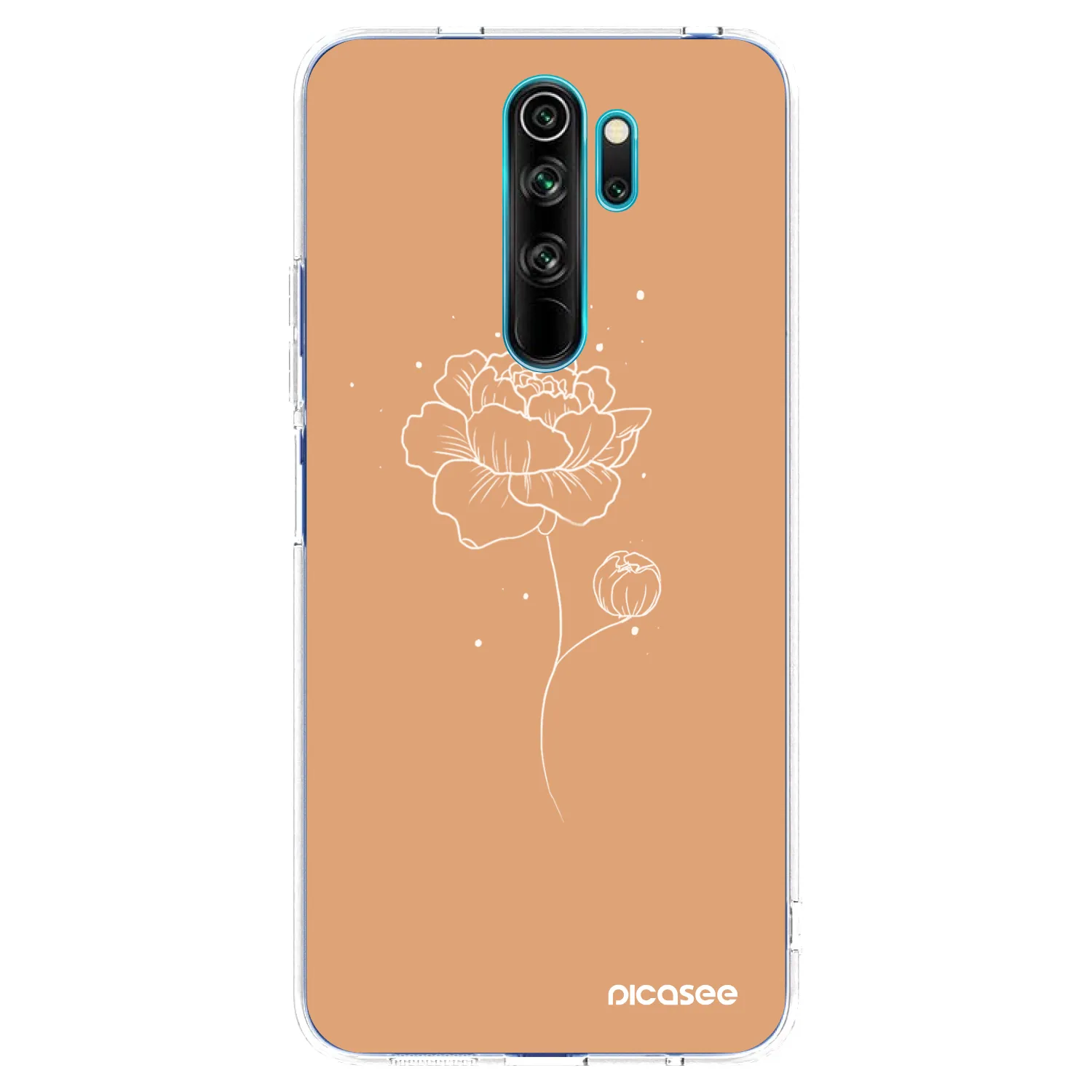 Picasee διαφανής θήκη σιλικόνης Xiaomi Redmi Note 8 Pro - Peonies