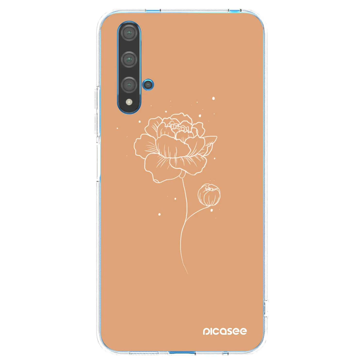 Picasee διαφανής θήκη σιλικόνης Huawei Nova 5T - Peonies