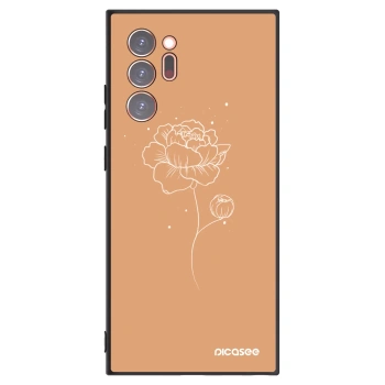 Picasee Μαύρη θήκη σιλικόνης για Samsung Galaxy Note 20 Ultra - Peonies