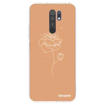 Picasee διαφανής θήκη σιλικόνης Xiaomi Redmi 9 - Peonies