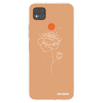 Picasee διαφανής θήκη σιλικόνης Xiaomi Redmi 9C - Peonies