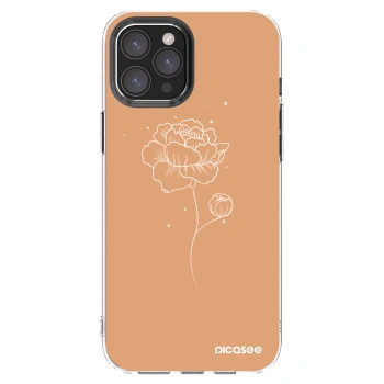 Picasee διαφανής θήκη σιλικόνης Apple iPhone 12 Pro Max - Peonies