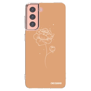 Picasee διαφανής θήκη σιλικόνης Samsung Galaxy S21 5G G991B - Peonies