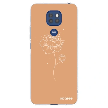 Picasee διαφανής θήκη σιλικόνης Motorola Moto G9 Play - Peonies