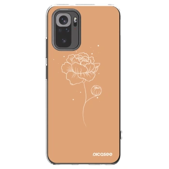 Picasee διαφανής θήκη σιλικόνης Xiaomi Redmi Note 10 - Peonies