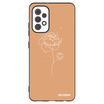 Picasee Μαύρη θήκη σιλικόνης για Samsung Galaxy A32 5G A326B - Peonies