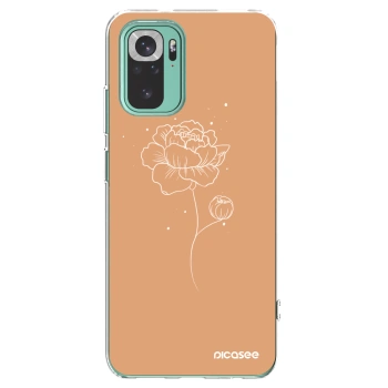 Picasee διαφανής θήκη σιλικόνης Xiaomi Redmi Note 10 Pro - Peonies