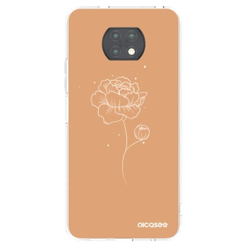 Picasee διαφανής θήκη σιλικόνης Xiaomi Redmi Note 9T - Peonies