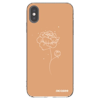 Picasee διαφανής θήκη σιλικόνης Apple iPhone XS Max - Peonies
