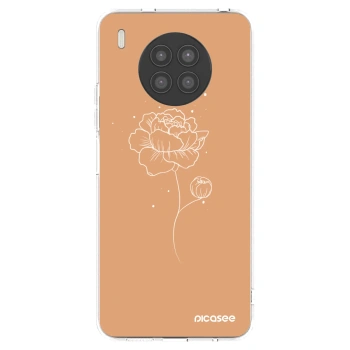 Picasee διαφανής θήκη σιλικόνης Huawei Nova 8i - Peonies