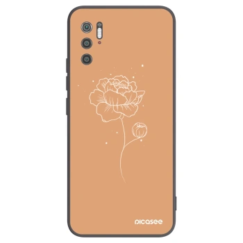 Picasee Μαύρη θήκη σιλικόνης για Xiaomi Poco M3 Pro 5G - Peonies