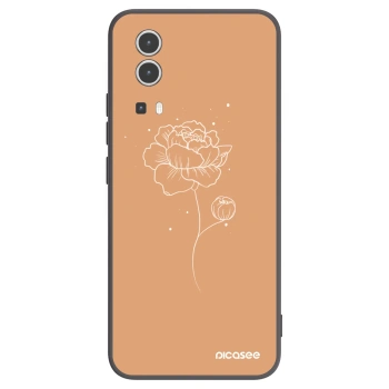 Picasee Μαύρη θήκη σιλικόνης για Vivo Y72 5G - Peonies