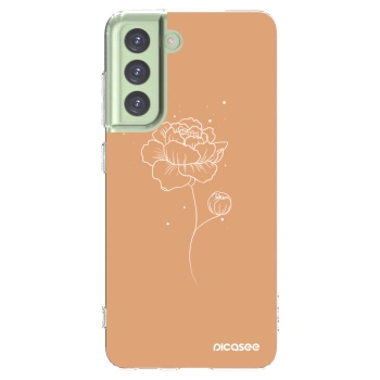 Picasee διαφανής θήκη σιλικόνης Samsung Galaxy S21 FE 5G - Peonies