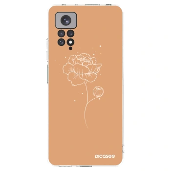 Picasee διαφανής θήκη σιλικόνης Xiaomi Redmi Note 11 - Peonies