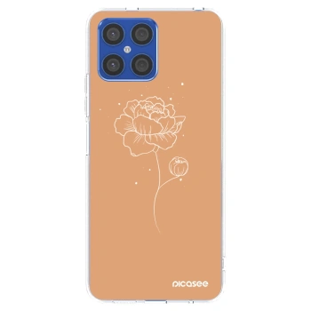 Picasee διαφανής θήκη σιλικόνης Honor X8 4G - Peonies