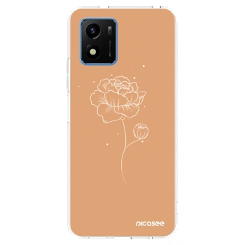 Picasee διαφανής θήκη σιλικόνης Vivo Y01 - Peonies