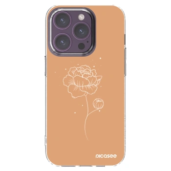 Picasee διαφανής θήκη σιλικόνης Apple iPhone 14 Pro - Peonies