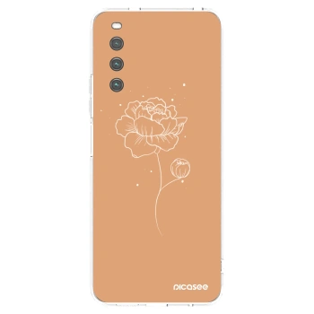 Picasee διαφανής θήκη σιλικόνης Sony Xperia 10 IV 5G - Peonies