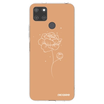 Picasee διαφανής θήκη σιλικόνης Realme C21Y - Peonies