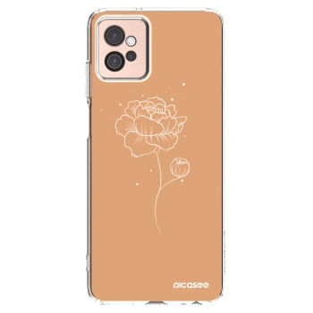 Picasee διαφανής θήκη σιλικόνης Motorola Moto G32 - Peonies