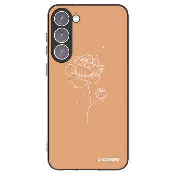 Picasee Μαύρη θήκη σιλικόνης για Samsung Galaxy S23+ 5G - Peonies