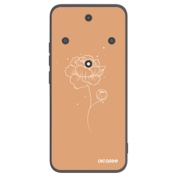 Picasee Μαύρη θήκη σιλικόνης για Honor Magic5 Lite 5G - Peonies