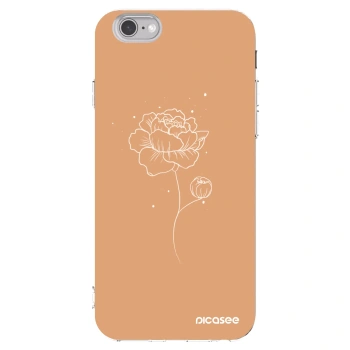 Picasee διαφανής θήκη σιλικόνης Apple iPhone 6/6S - Peonies