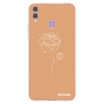 Picasee διαφανής θήκη σιλικόνης Honor 8X - Peonies