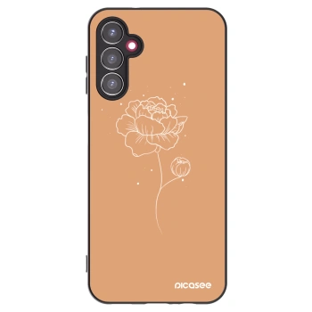 Picasee Μαύρη θήκη σιλικόνης για Samsung Galaxy A14 5G A146P - Peonies