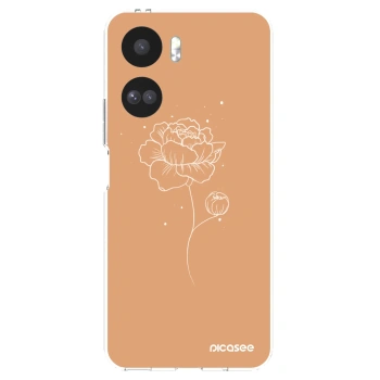 Picasee διαφανής θήκη σιλικόνης Honor 90 Lite 5G - Peonies