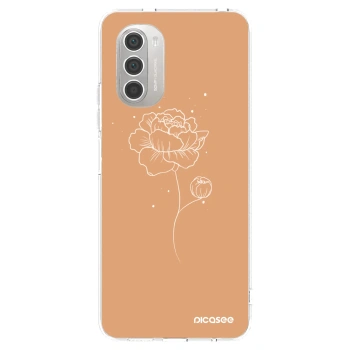 Picasee διαφανής θήκη σιλικόνης Motorola Moto G51 - Peonies