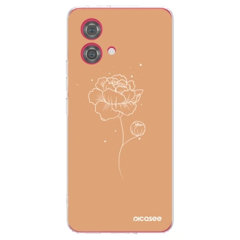 Picasee διαφανής θήκη σιλικόνης Motorola Moto G84 5G - Peonies