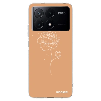 Picasee διαφανής θήκη σιλικόνης Xiaomi Poco X6 Pro - Peonies