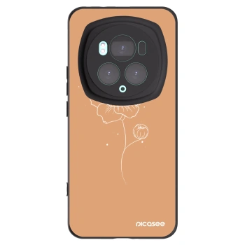 Picasee Μαύρη θήκη σιλικόνης για Honor Magic6 Pro - Peonies