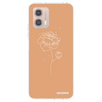 Picasee διαφανής θήκη σιλικόνης Motorola Moto G53 5G - Peonies