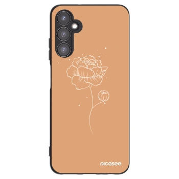 Picasee Μαύρη θήκη σιλικόνης για Samsung Galaxy A05s A057G - Peonies