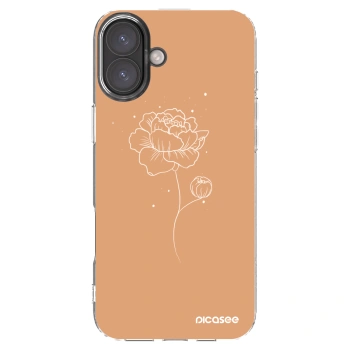 Picasee διαφανής θήκη σιλικόνης Apple iPhone 16 Plus - Peonies