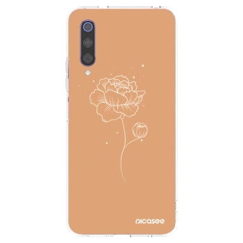 Picasee διαφανής θήκη σιλικόνης Xiaomi Mi 9 - Peonies
