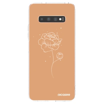 Picasee διαφανής θήκη σιλικόνης Samsung Galaxy S10 Plus G975 - Peonies