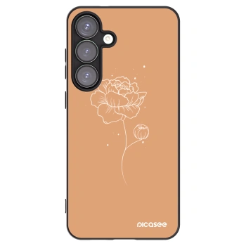 Picasee Μαύρη θήκη σιλικόνης για Samsung Galaxy S25+ 5G - Peonies