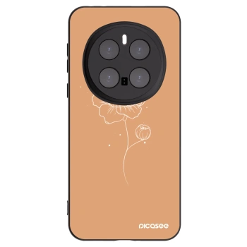 Picasee Μαύρη θήκη σιλικόνης για Honor Magic7 Pro 5G - Peonies