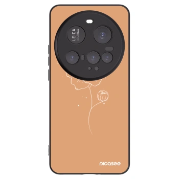 Picasee Μαύρη θήκη σιλικόνης για Xiaomi 15 Ultra - Peonies