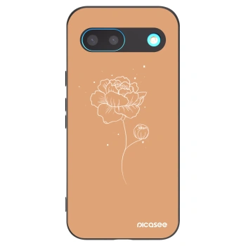 Picasee Μαύρη θήκη σιλικόνης για Google Pixel 8 - Peonies