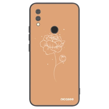 Picasee Μαύρη θήκη σιλικόνης για Xiaomi Redmi Note 7 - Peonies
