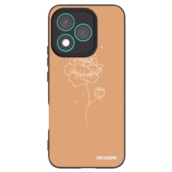 Picasee Μαύρη θήκη σιλικόνης για Honor 400 Lite 5G - Peonies