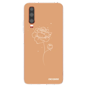 Picasee διαφανής θήκη σιλικόνης Huawei P30 - Peonies