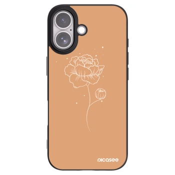 Picasee Μαύρη θήκη σιλικόνης για Apple iPhone 17 - Peonies